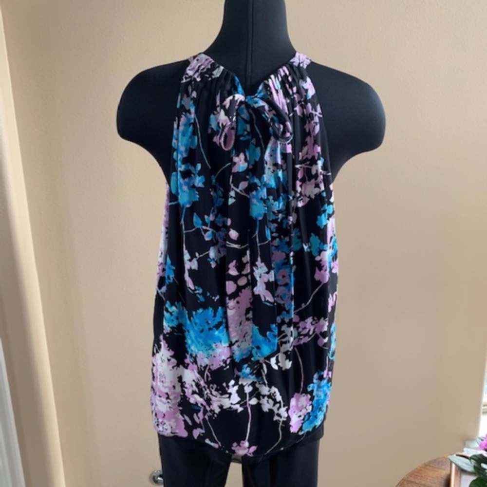 Diane Von Furstenberg Silk Lexi Floral Halter Top - Picture 7 of 10